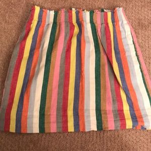 J. Crew factory city skirt in multicolored stripes